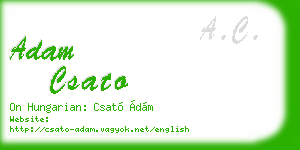 adam csato business card